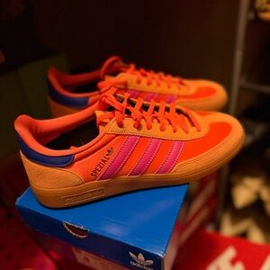 Adidas Spezial Bright Orange and Pink Shoes